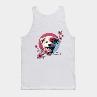 Pumi Enjoys Spring, Cherry Blossoms, and Floral Delight Tank Top